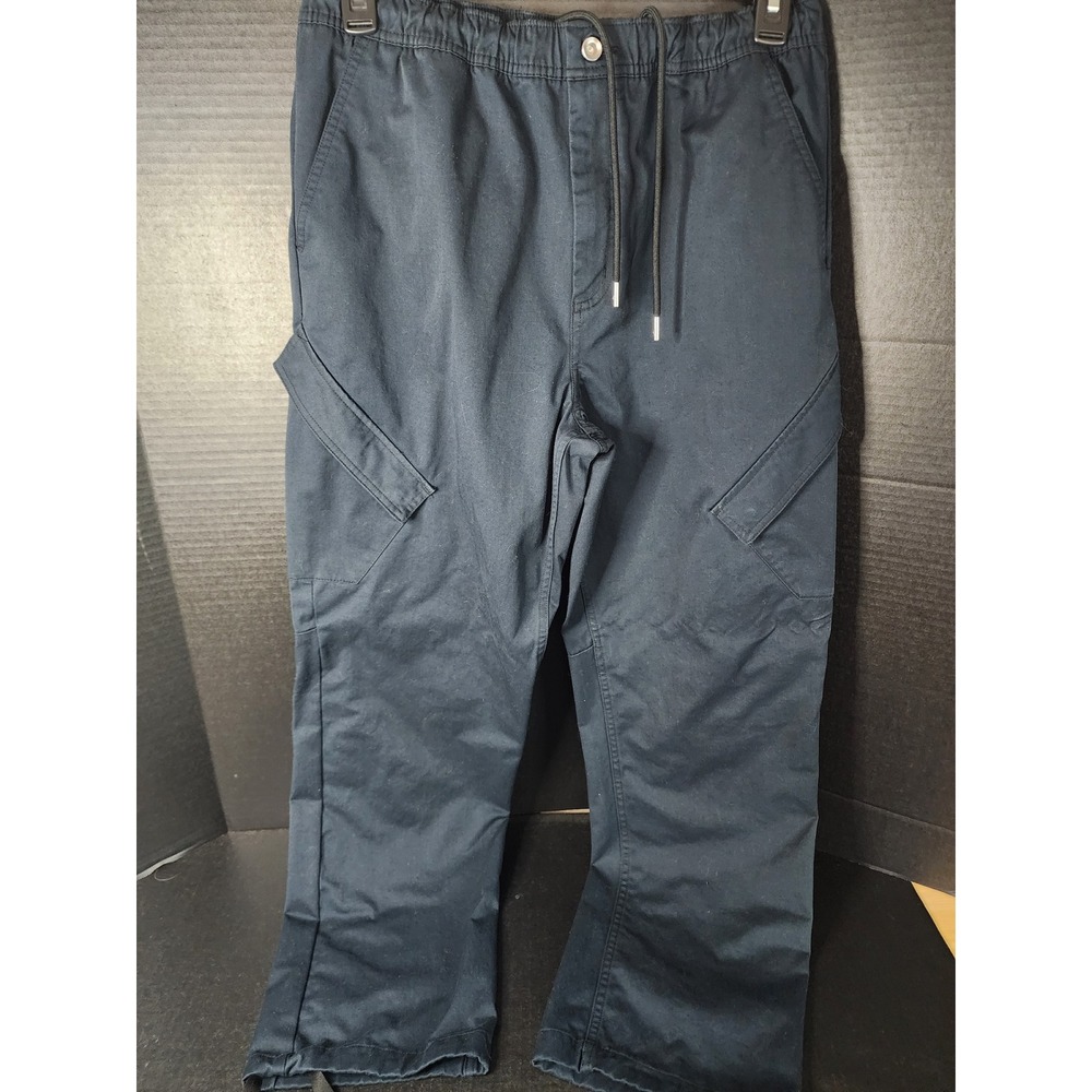 Jordan Flight Mens Cargo Pants Navy Blue Elastic Waist Jumpman Size Large